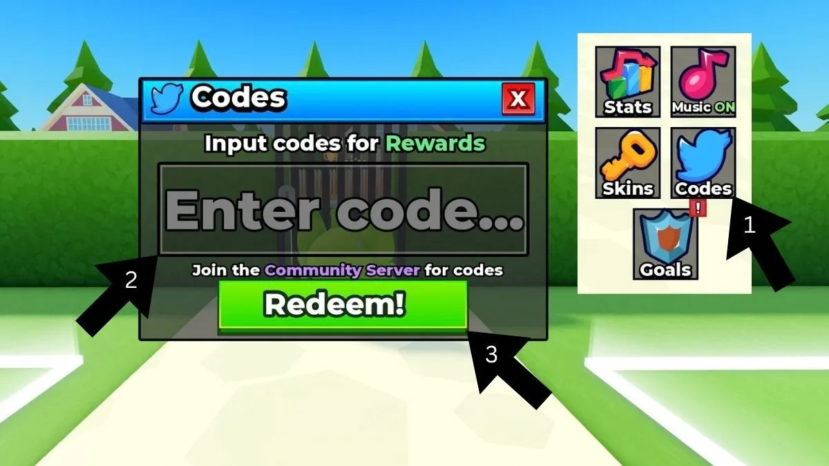 How to redeem codes in Cut all the Grass
