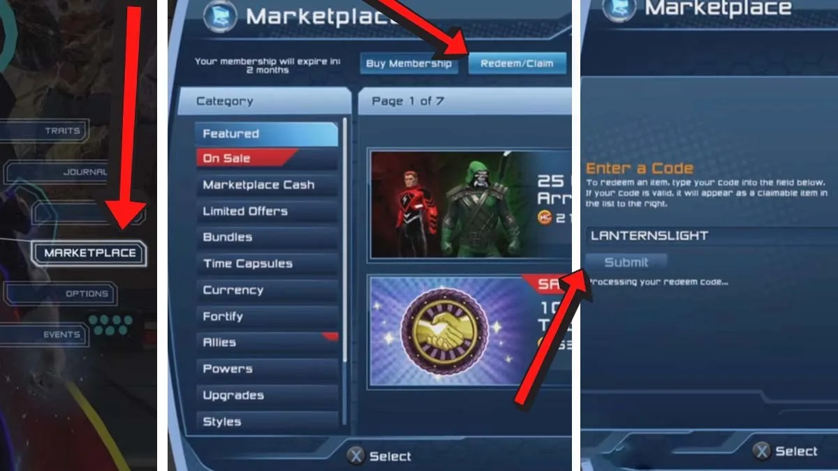 How to redeem codes in DC Universe Online