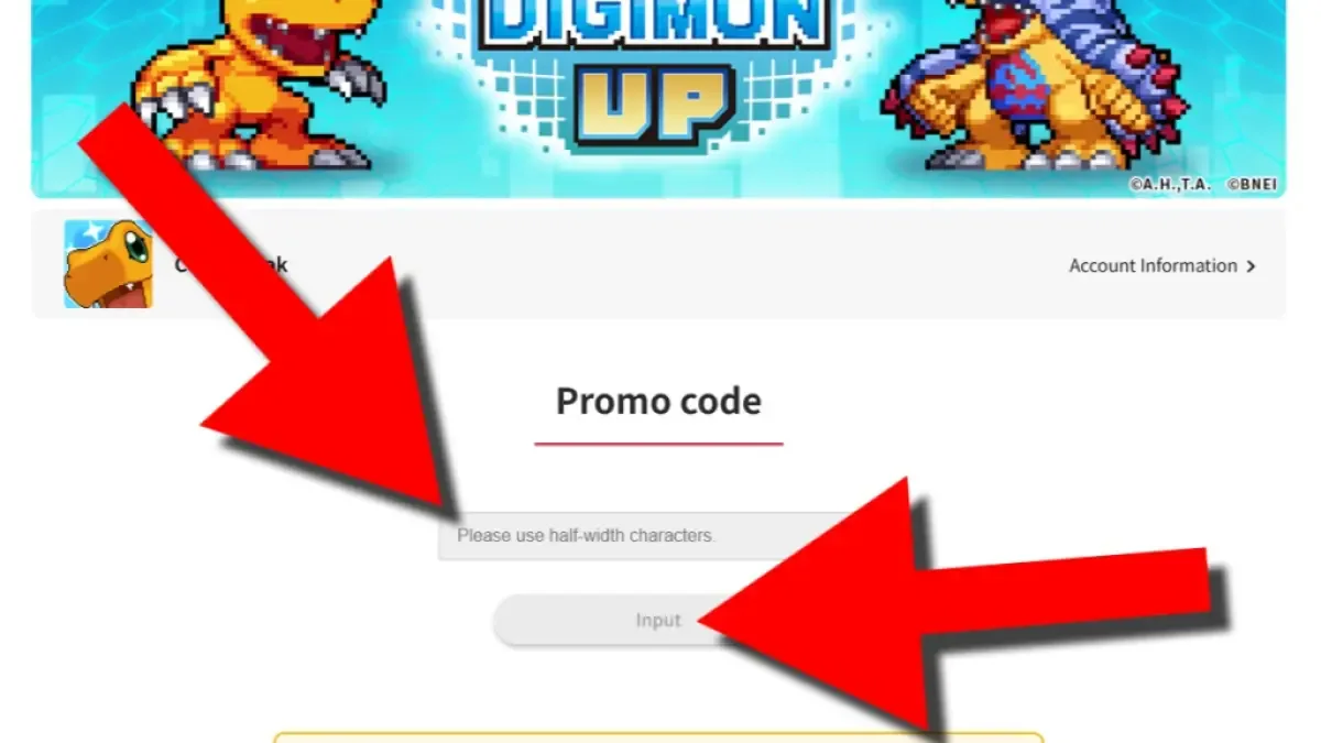 How to redeem codes in Digimon Up