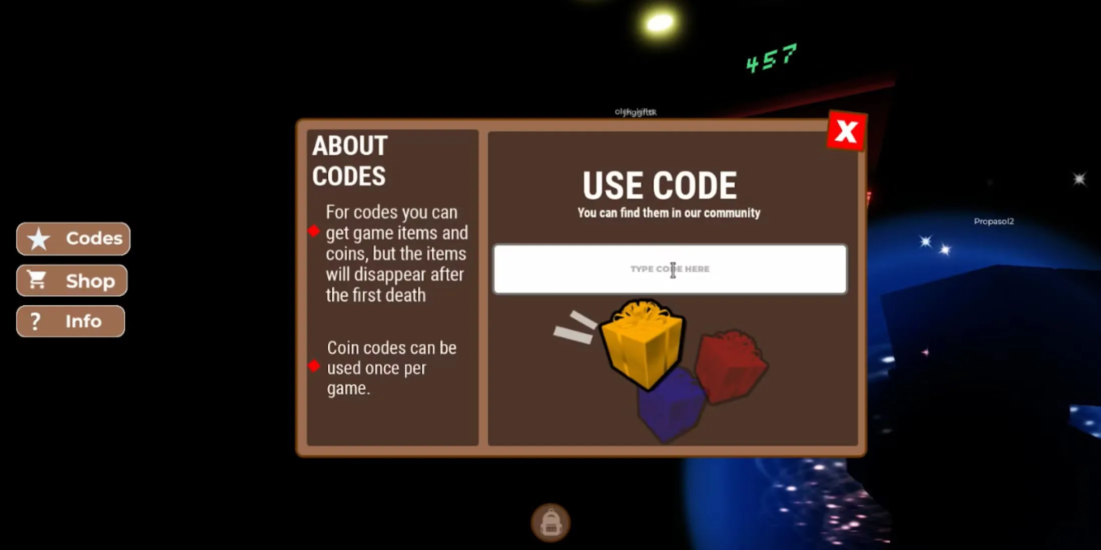 How to redeem codes in Elevator of Fun