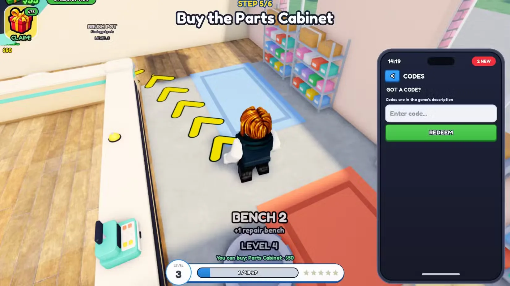 How to redeem codes in Fix My Phone