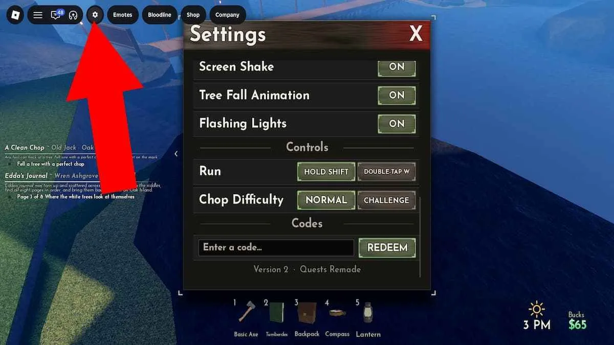 How to redeem codes in Foresters