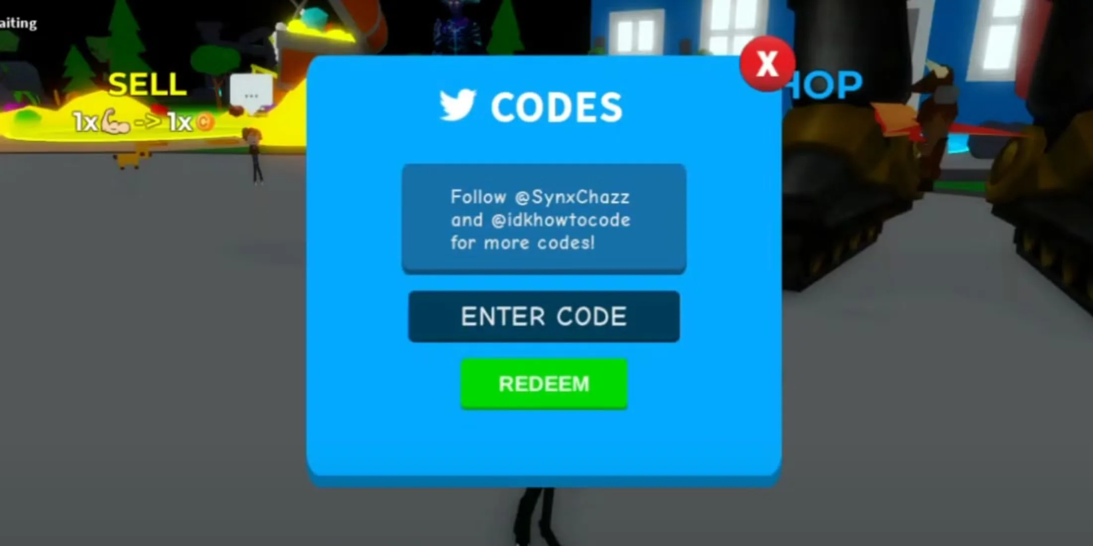 How to redeem codes in Get Huge Simulator