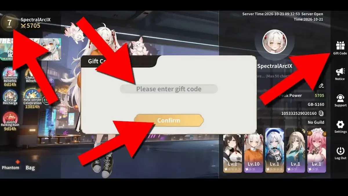 How to redeem codes in Girls Echo