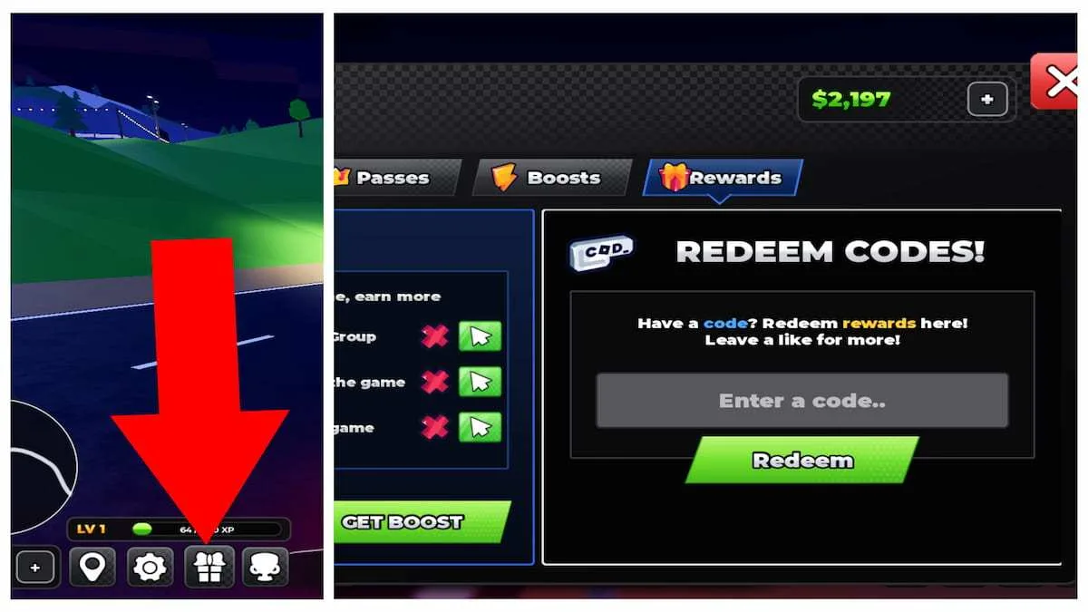How to redeem codes in How To Drift