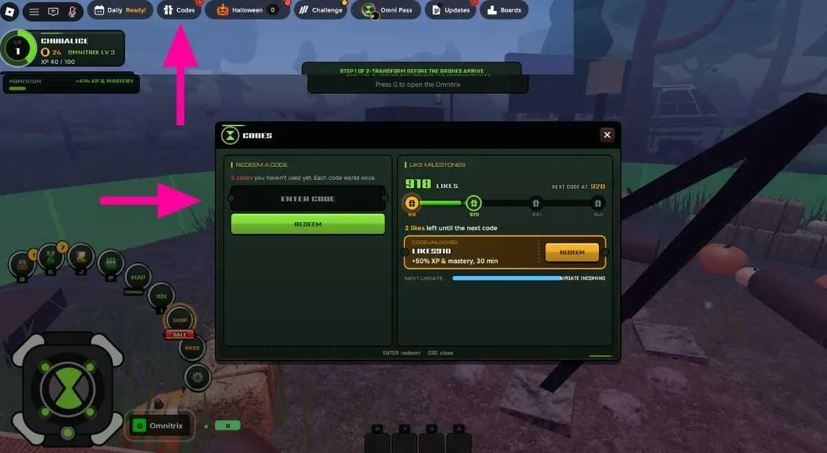How to redeem codes in Omni Heroes