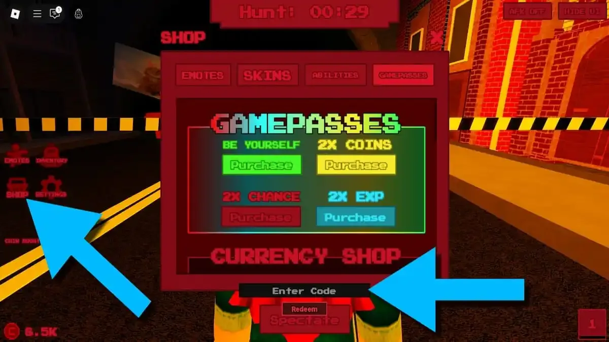 How to redeem codes in Rampage