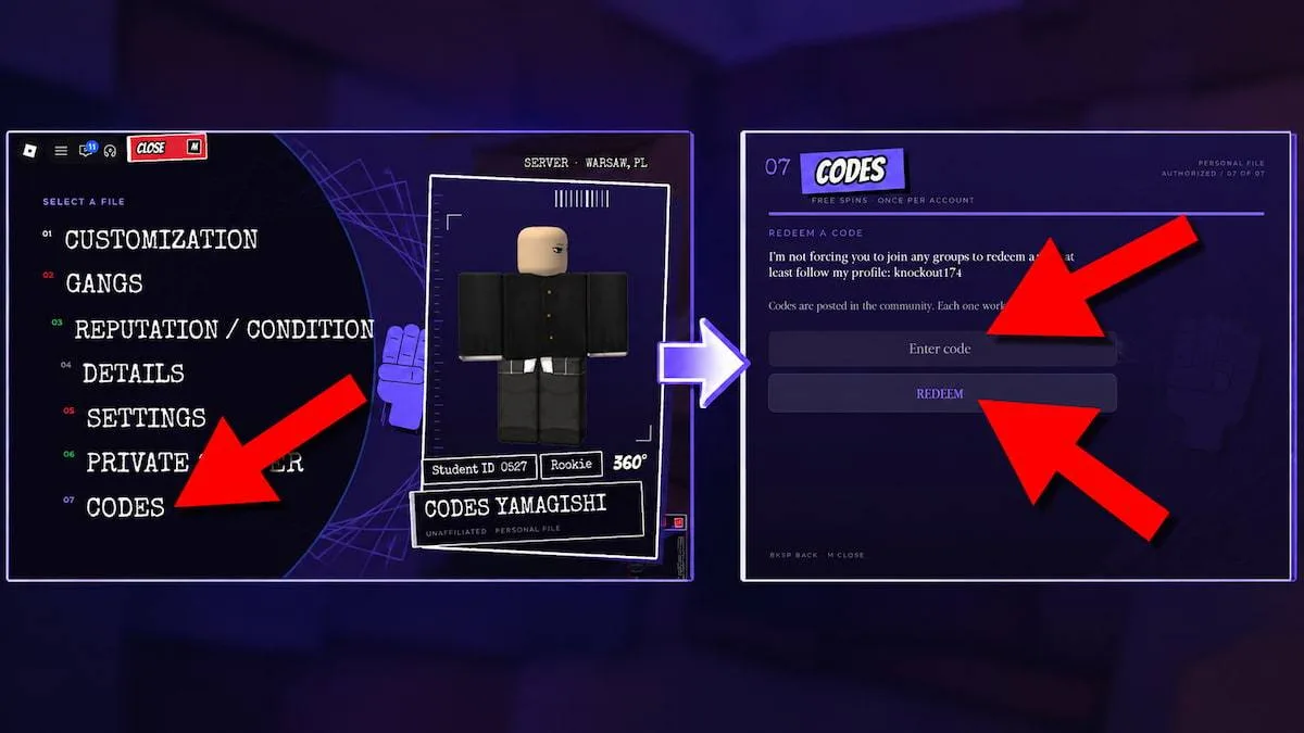 How to redeem codes in Revengers Re