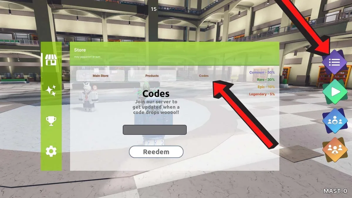How to redeem codes in Road To Destiny
