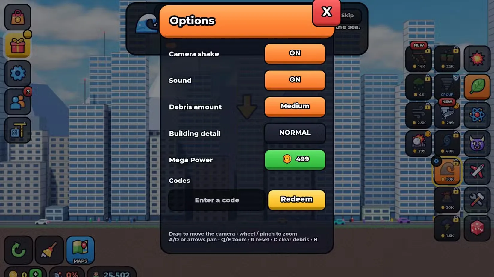 How to redeem codes in Smash the City