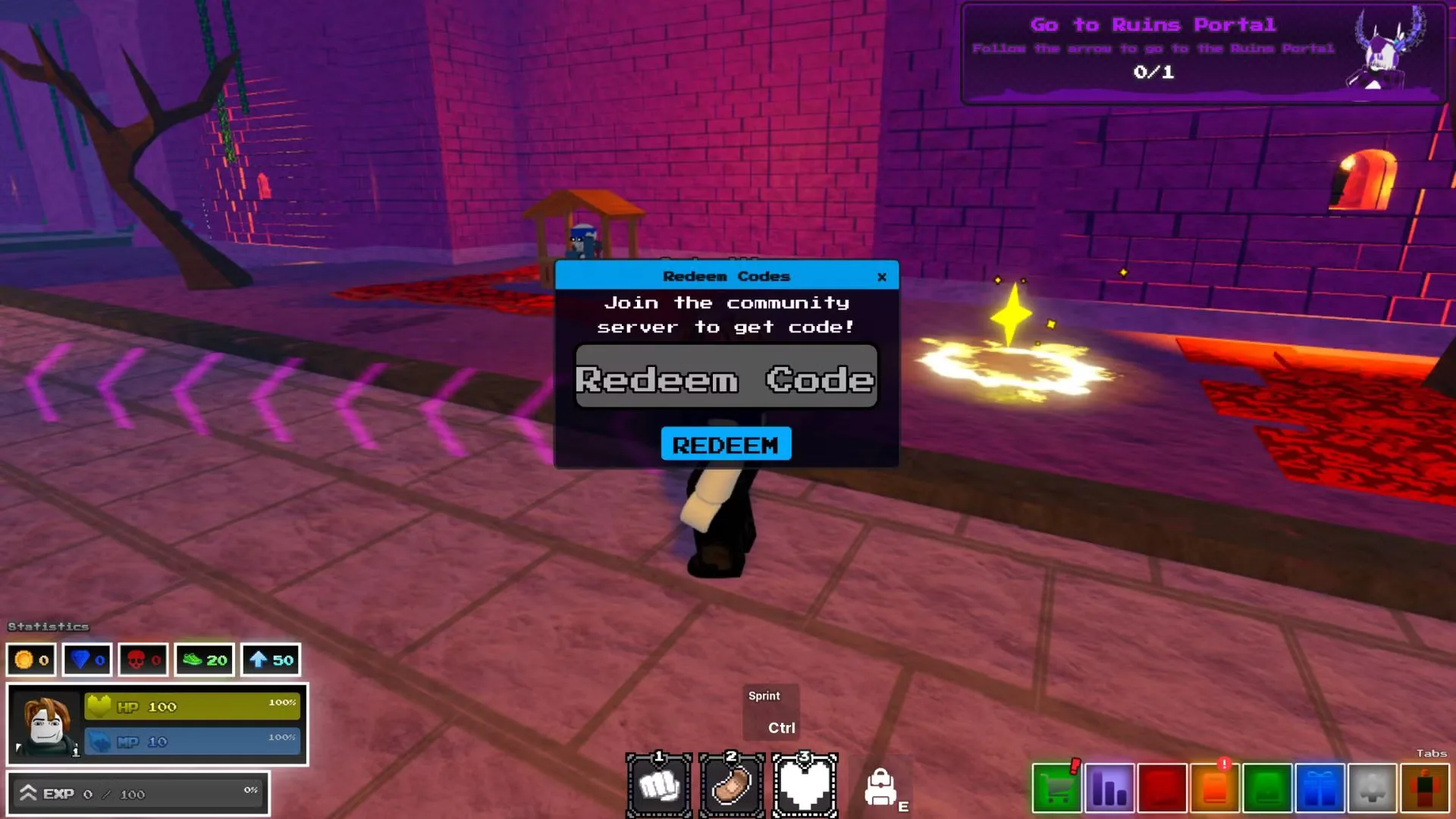 How to redeem codes in Souls