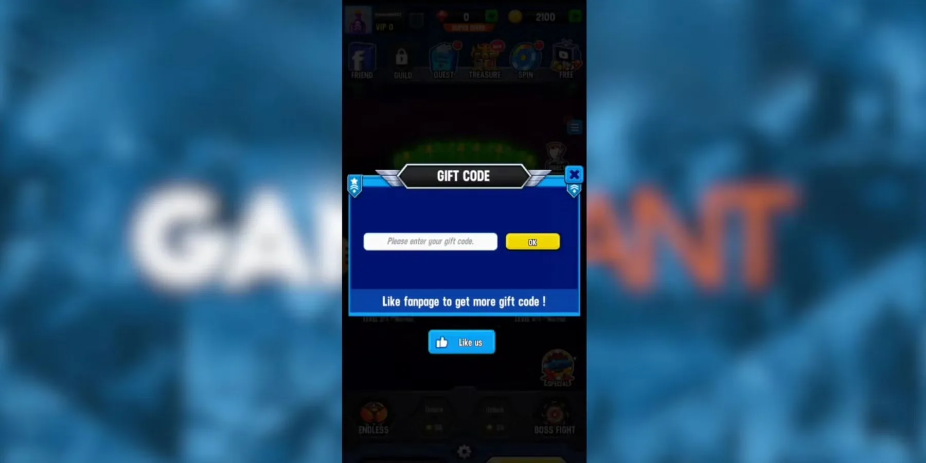 How to redeem codes in Space Shooter