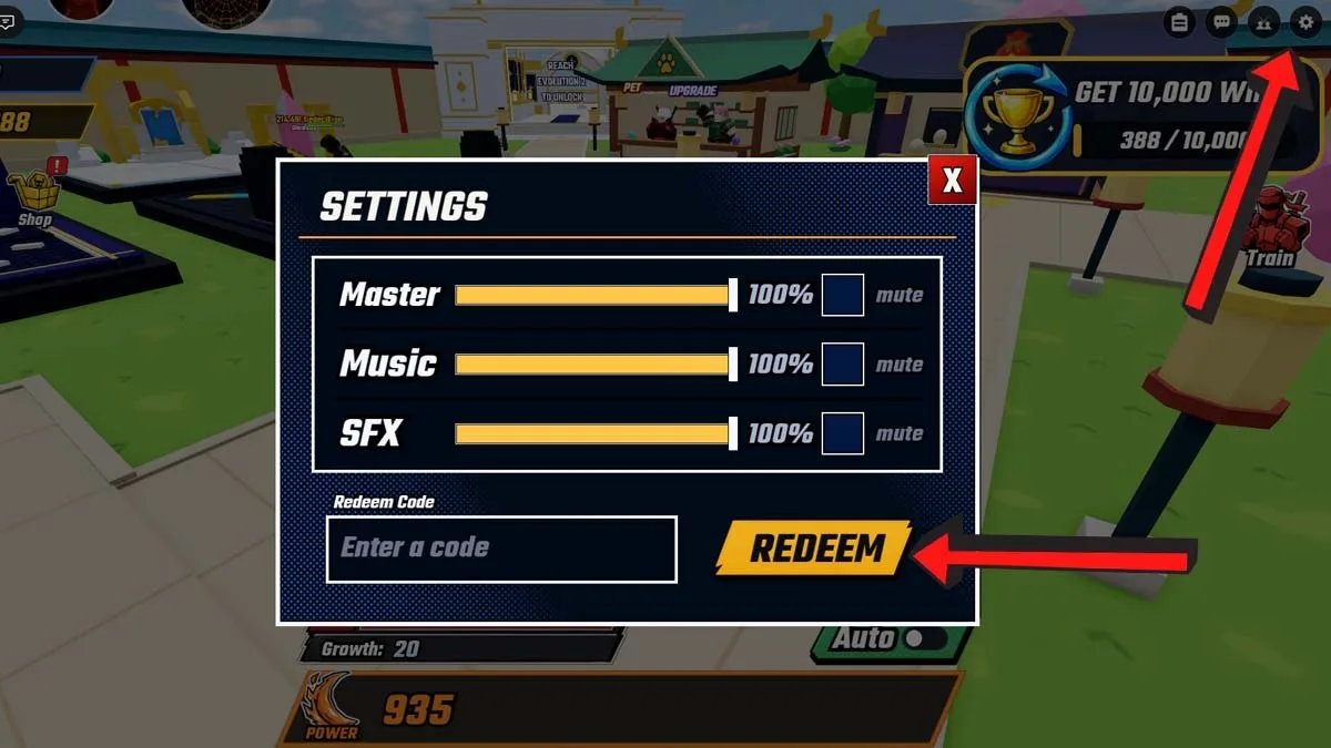 How to redeem codes in Swordwave Legend