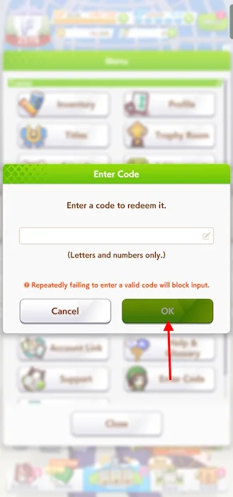 How to redeem codes in Umamusume Pretty Derby
