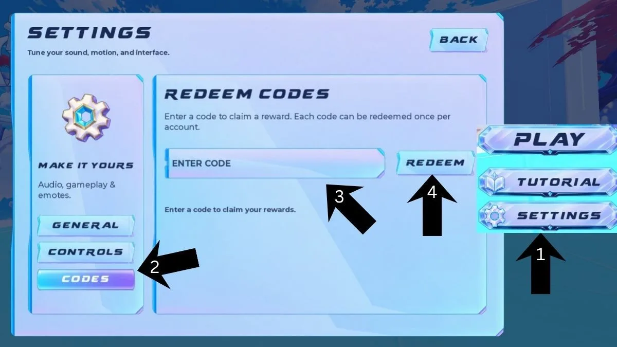 How to redeem codes in Wall Ball