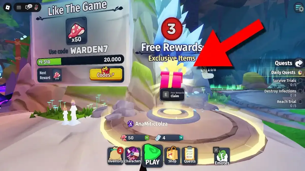 How to redeem codes in Warden