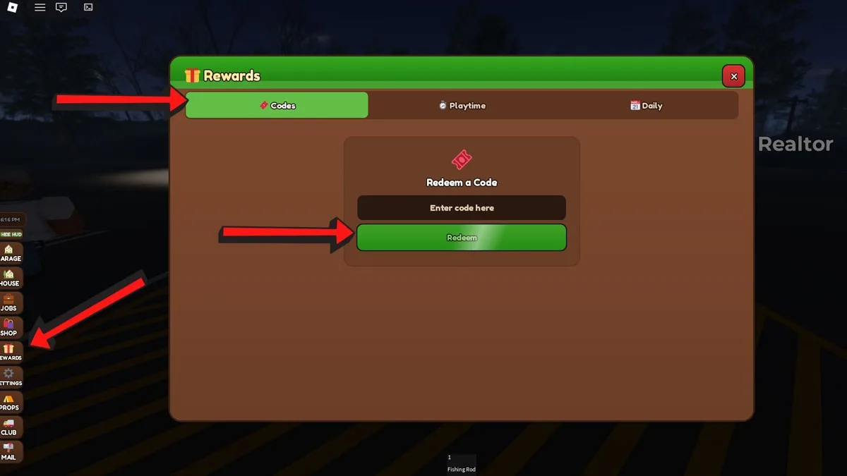 How to redeem codes in Westville Florida